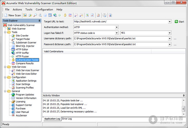 Acunetix web vulnerability scanner